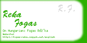 reka fogas business card